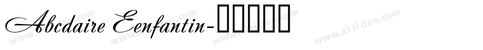 Abcdaire Eenfantin字体转换